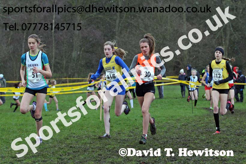 Girls under-15 Northern Cross Country Champs., Witton Park, Blackburn. Photo: David T. Hewitson/Sports for All Pics